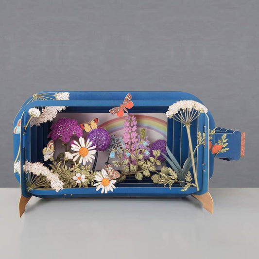 Spring | Message in a Bottle Pop Up Card - Spiral Circle