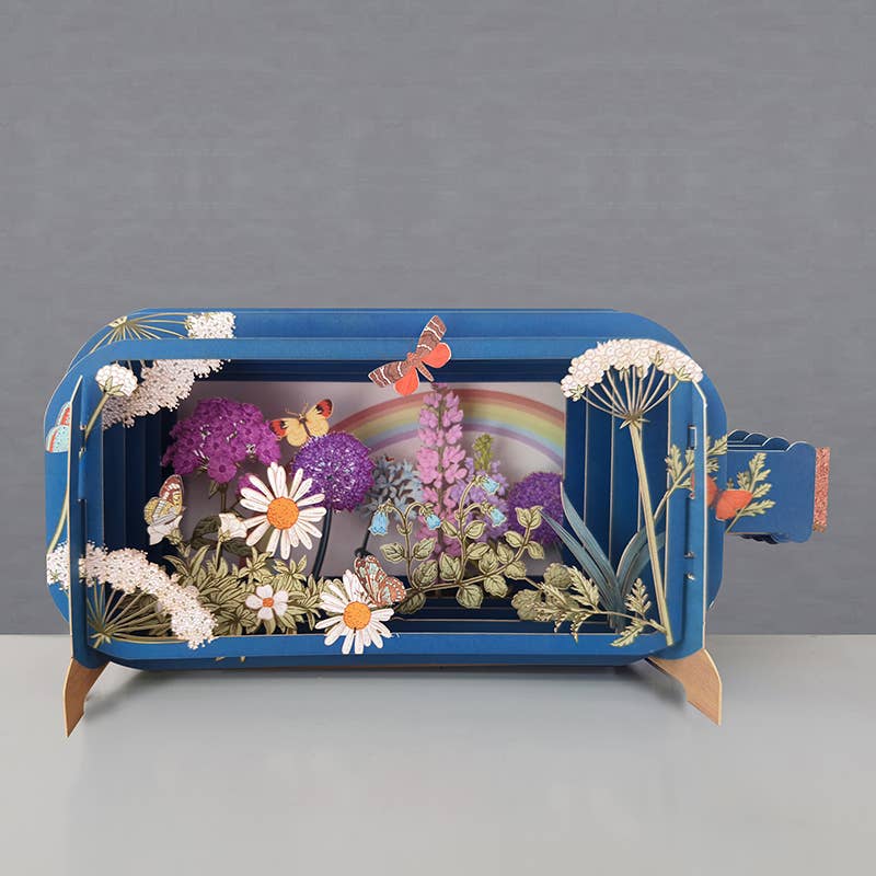 Spring | Message in a Bottle Pop Up Card - Spiral Circle