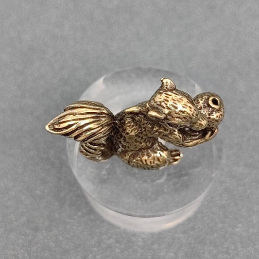Squirrel | Brass Figurine - Spiral Circle
