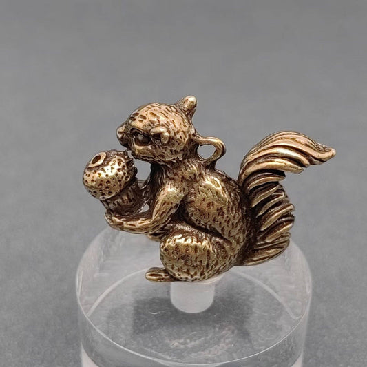 Squirrel | Brass Figurine - Spiral Circle