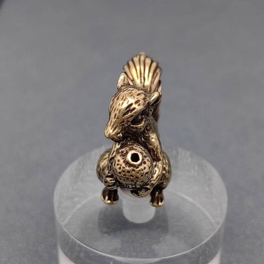 Squirrel | Brass Figurine - Spiral Circle