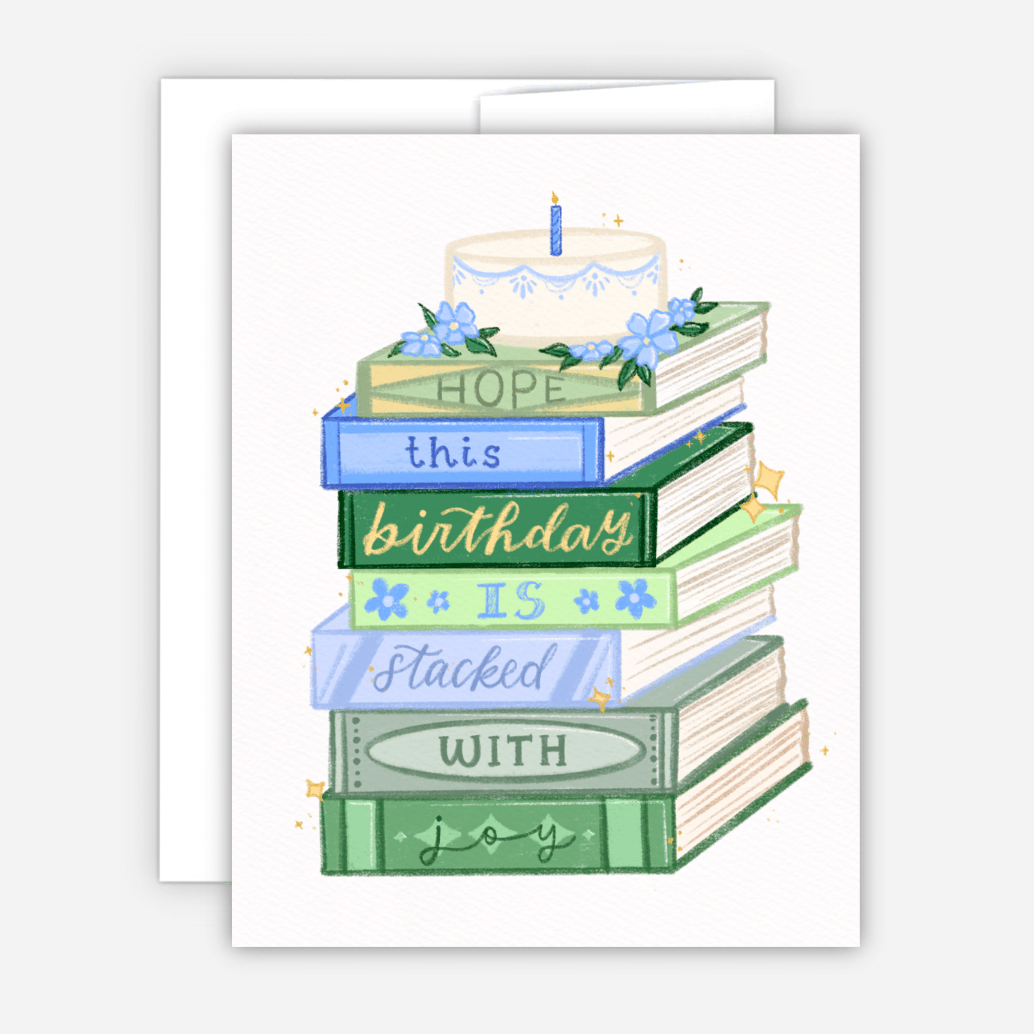 Stacked with Joy Birthday Card - Spiral Circle