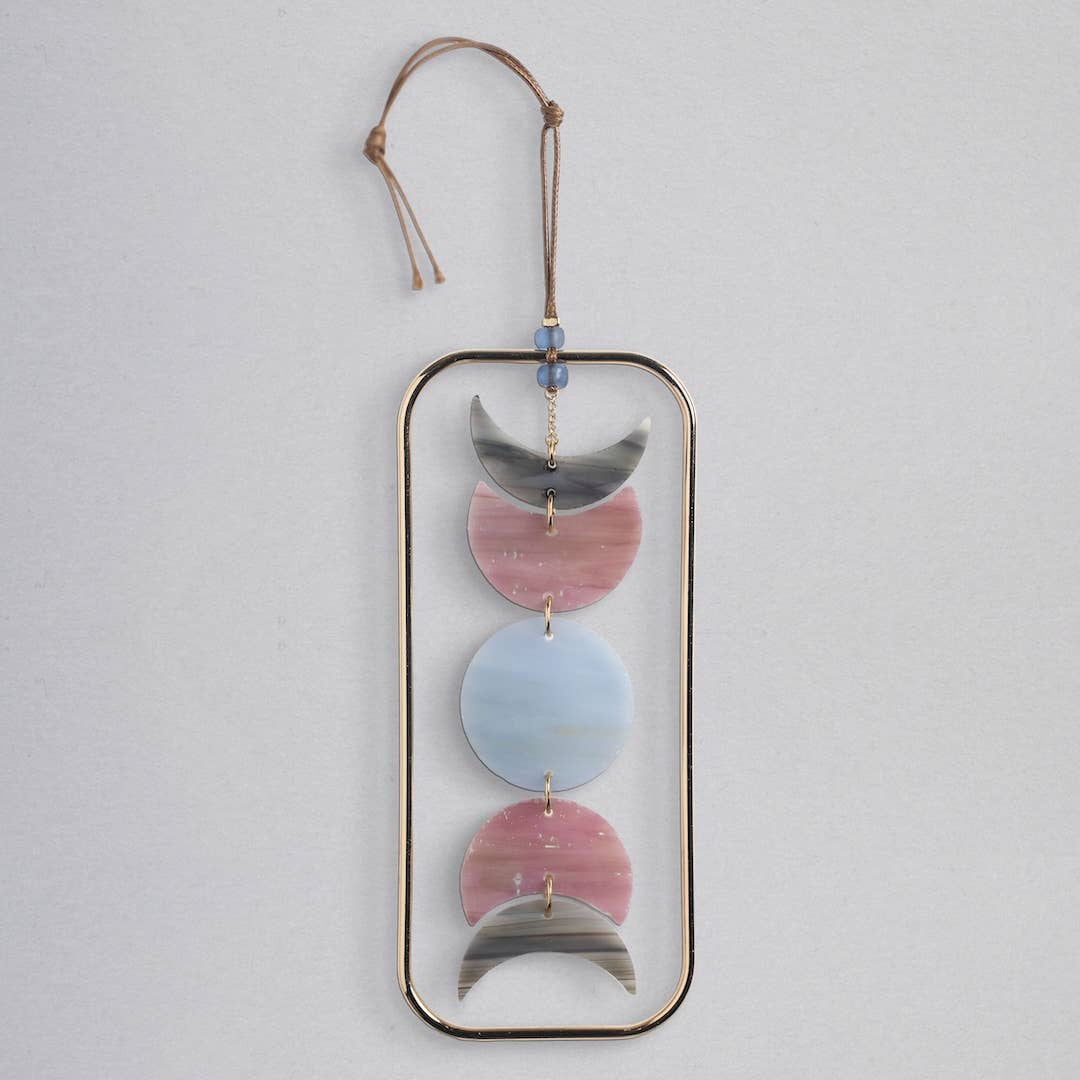 Stained Glass Light Catcher - Moon Phase - Spiral Circle