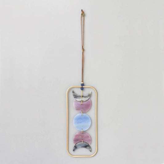 Stained Glass Light Catcher - Moon Phase - Spiral Circle