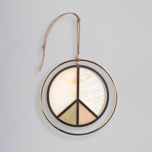 Stained Glass Light Catcher - Peace Sign - Spiral Circle