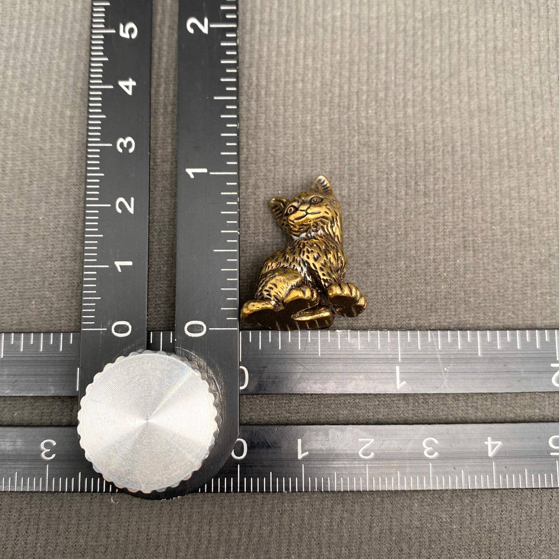 Standing Kitten | Brass Figurine - Spiral Circle