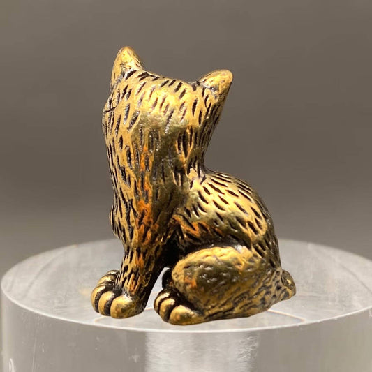 Standing Kitten | Brass Figurine - Spiral Circle
