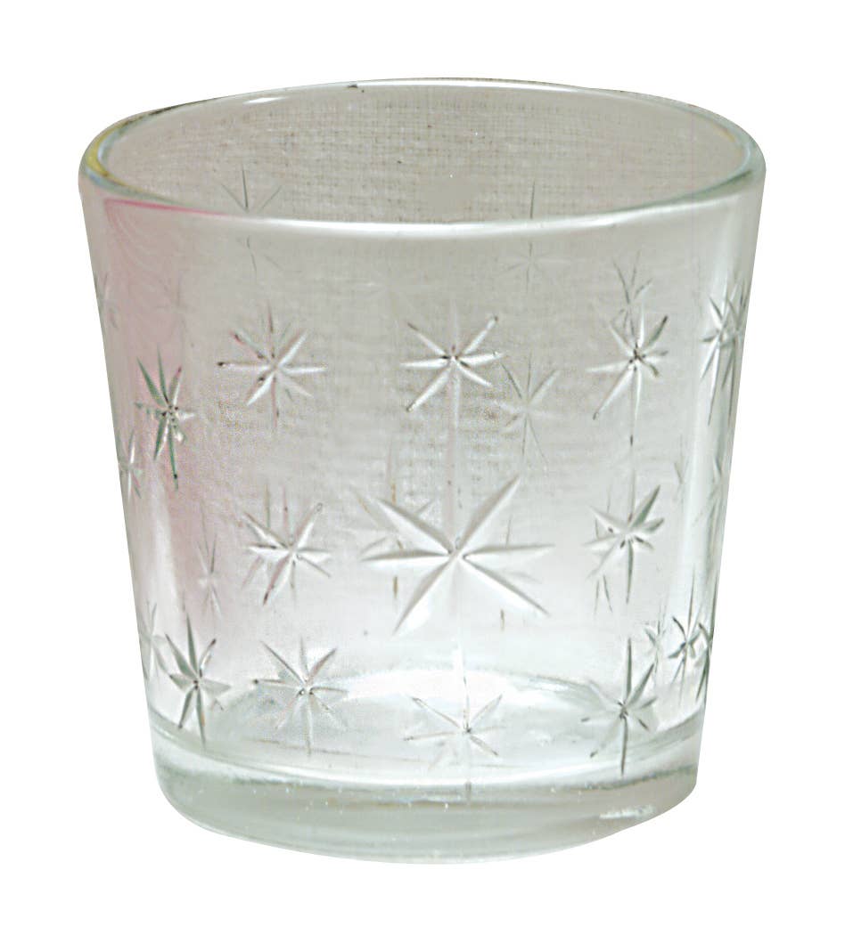 Star Engraved Votive Cup - Spiral Circle