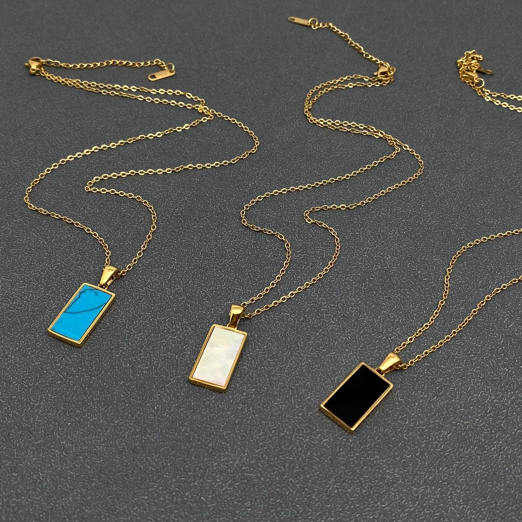 Star Moon Tarot 18K Gold Plated Steel Necklace - FGS/MS - Spiral Circle