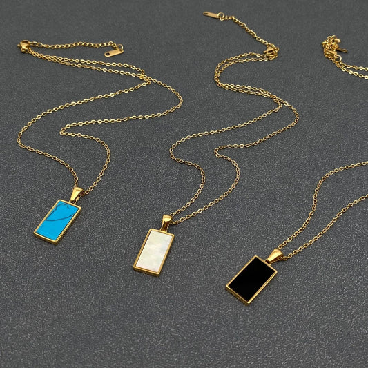 Star Moon Tarot 18K Gold Plated Steel Necklace - FGS/MS - Spiral Circle