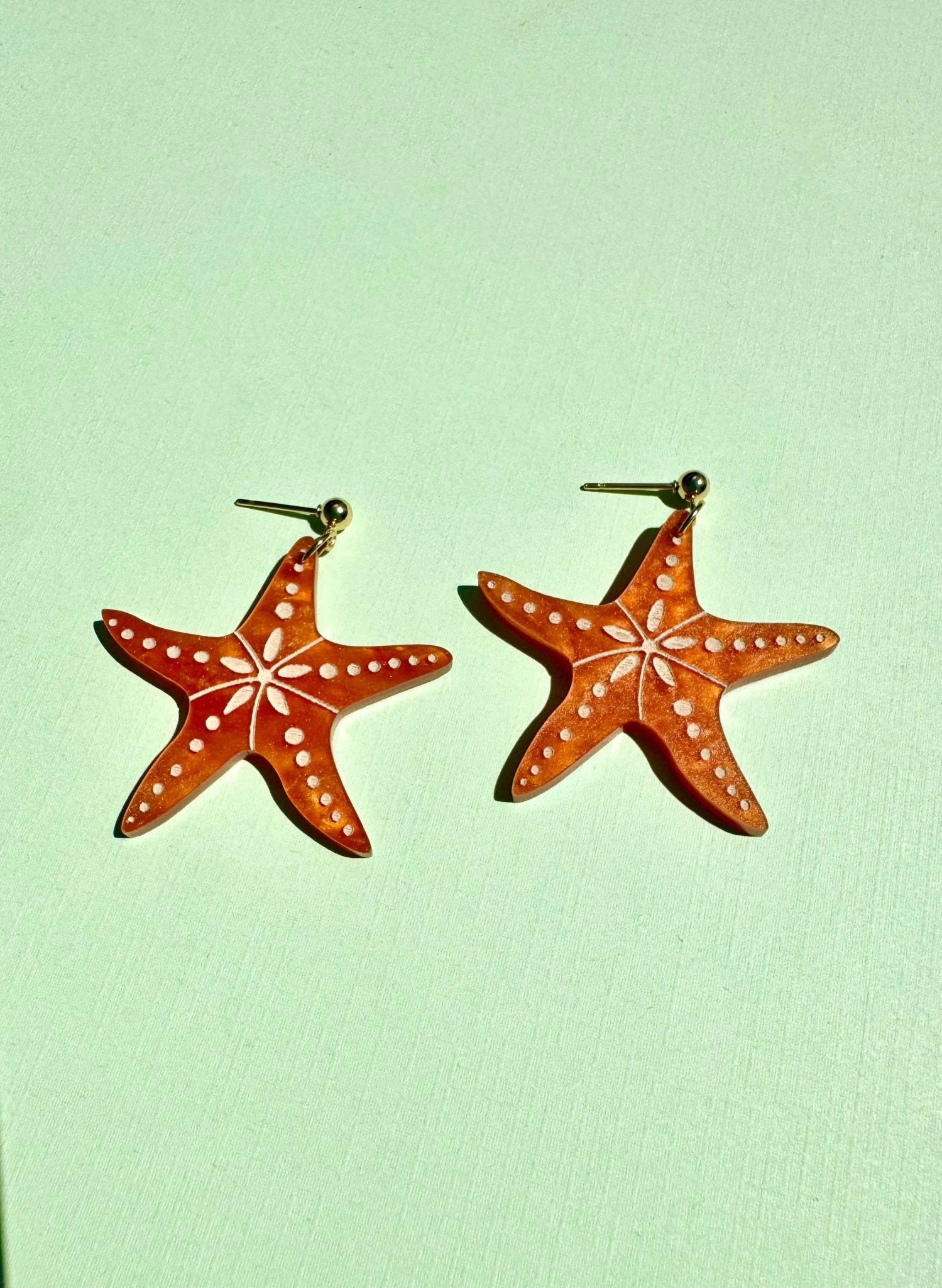 Starfish Summer Earrings - Spiral Circle