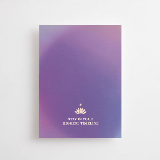 STAY IN YOUR HIGHEST TIMELINE - CHAKRA CARD - 7. CROWN LOTUS - Spiral Circle