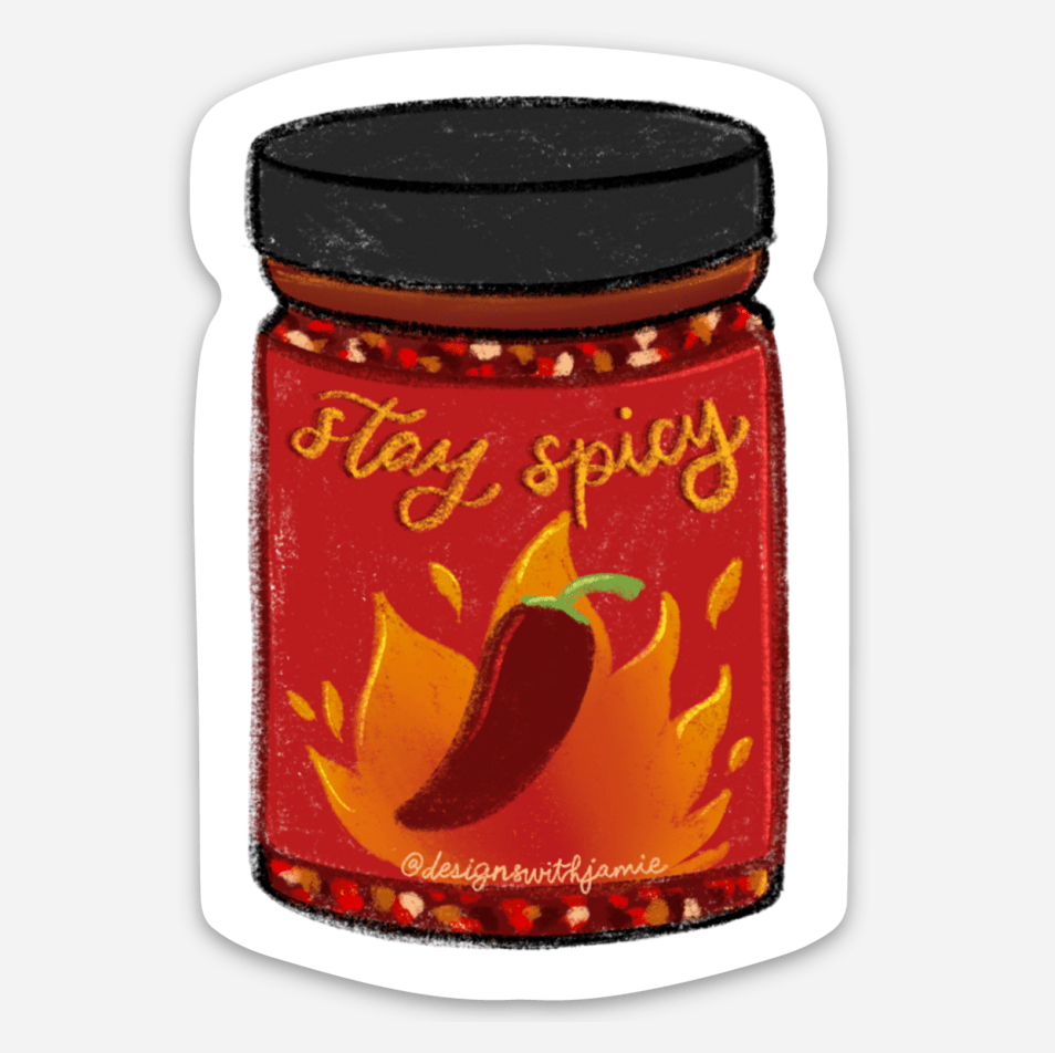Stay Spicy Sticker - Spiral Circle