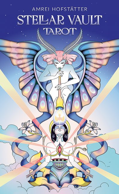 Stellar Vault Tarot: 78 Silver-Edged Tarot Cards, Futuristic Anime & Art Deco Style, Includes 104-Page Illustrated Guidebook - Spiral Circle