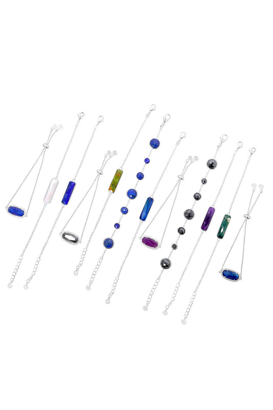 Sterling Silver Link Bracelet | Assorted - Spiral Circle