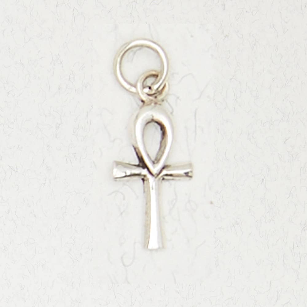 Sterling Silver Pendant | Ankh - Spiral Circle