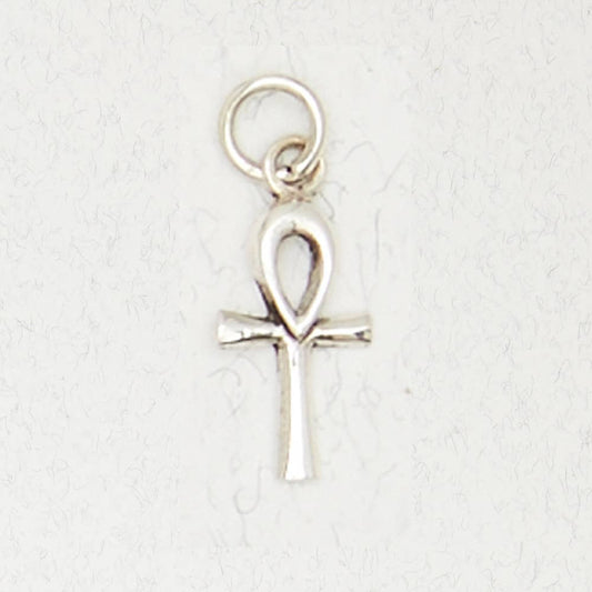 Sterling Silver Pendant | Ankh - Spiral Circle