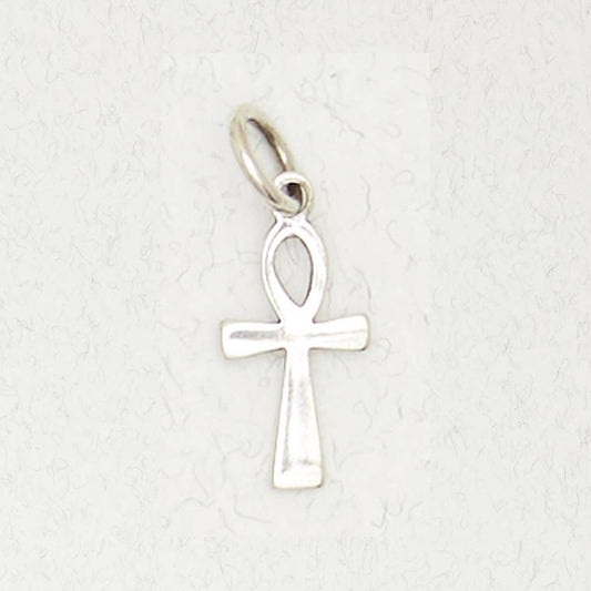 Sterling Silver Pendant - Ankh - Spiral Circle