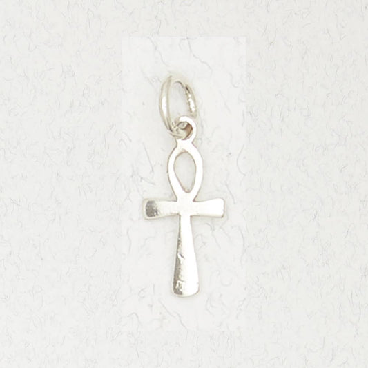 Sterling Silver Pendant - Ankh - Spiral Circle