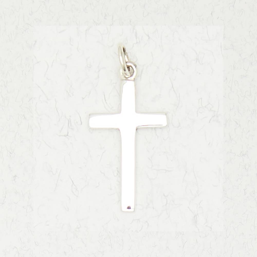 Sterling Silver Pendant - Cross - Spiral Circle