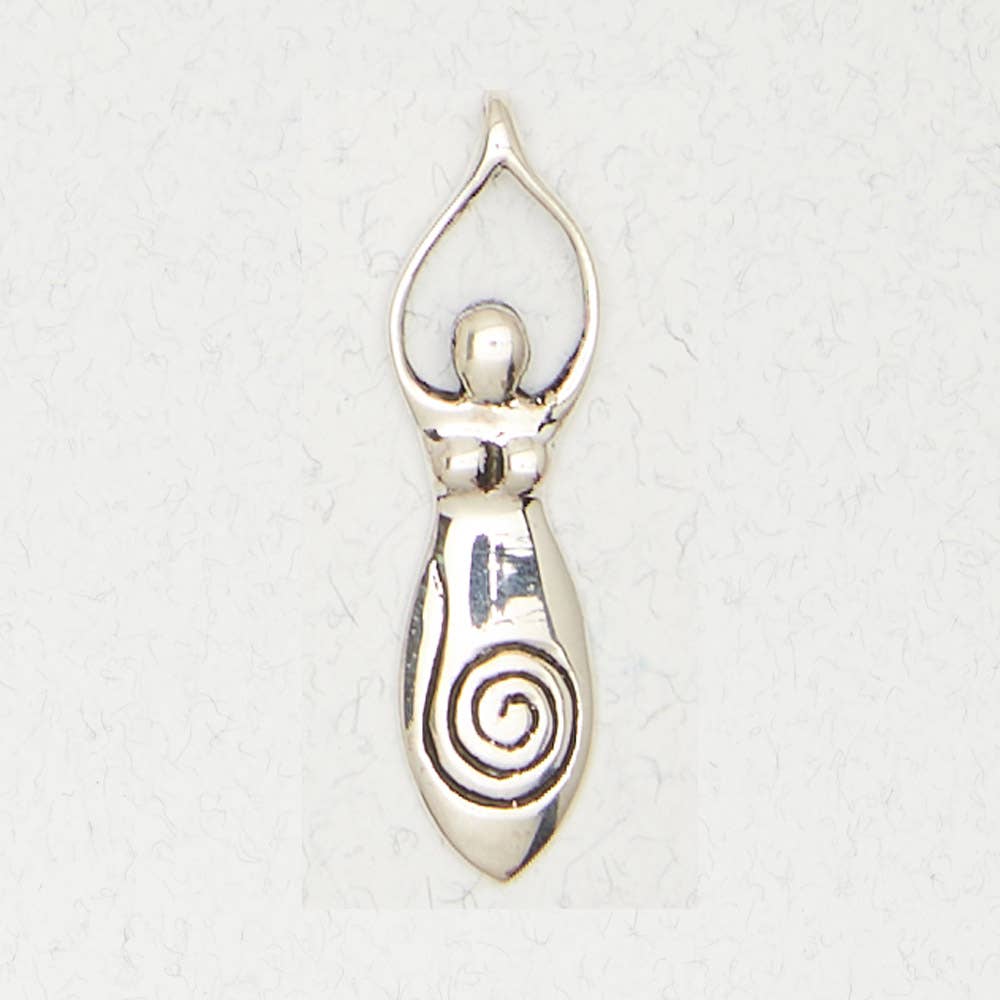 Sterling Silver Pendant - Spiral Goddess - Spiral Circle