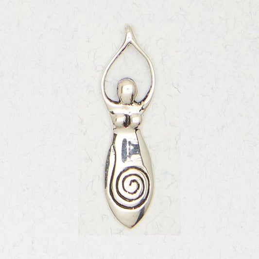 Sterling Silver Pendant - Spiral Goddess - Spiral Circle