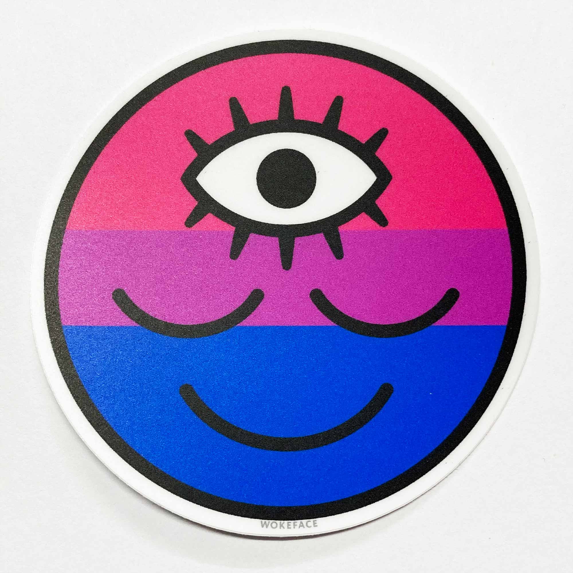 Sticker - Flag: Bisexual - Spiral Circle