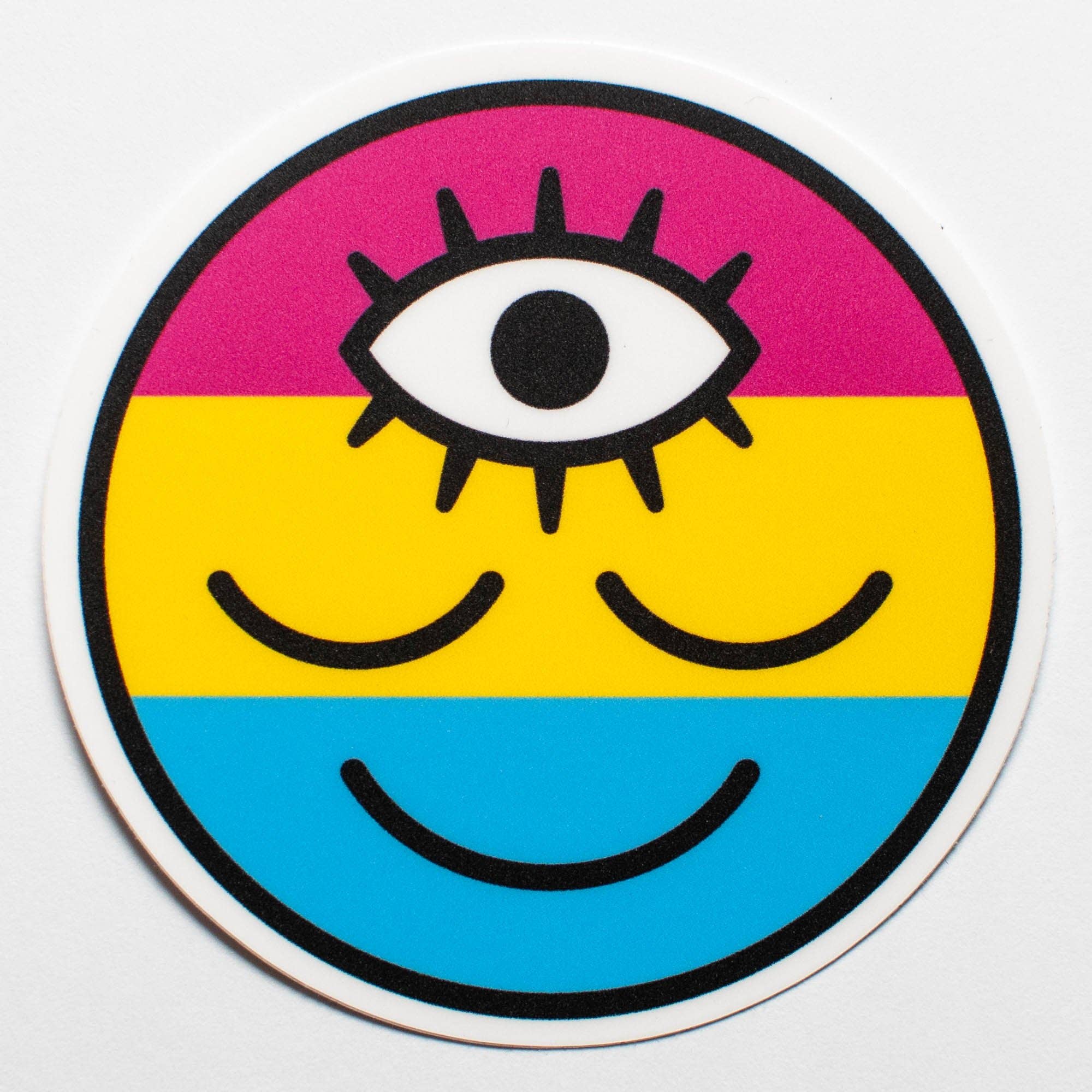 Sticker - Flag: Pansexual - Spiral Circle