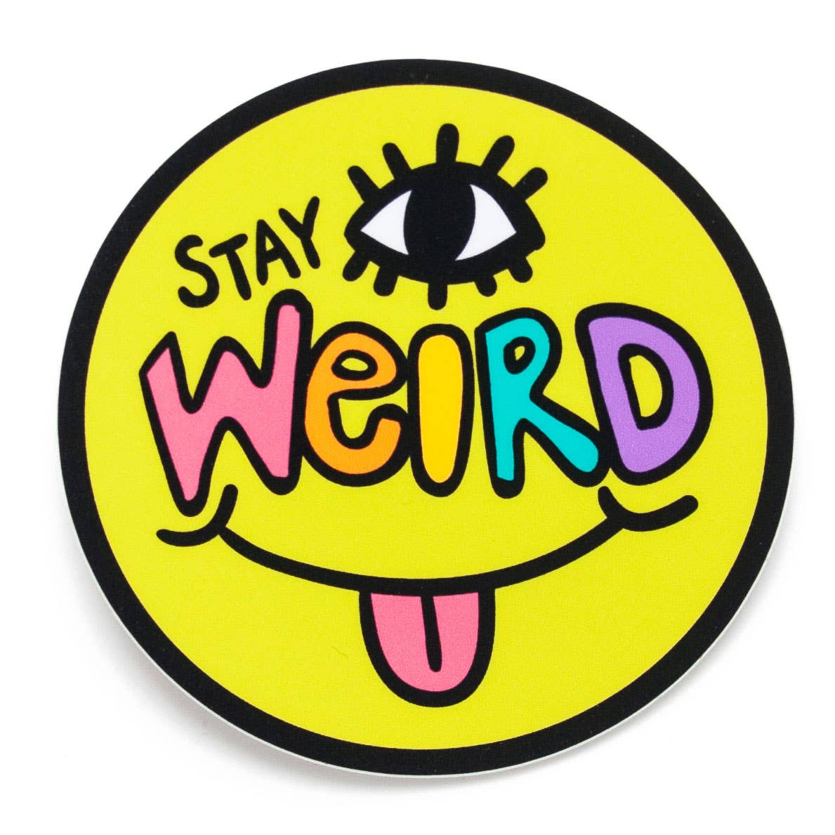 Sticker - Stay Weird - Spiral Circle