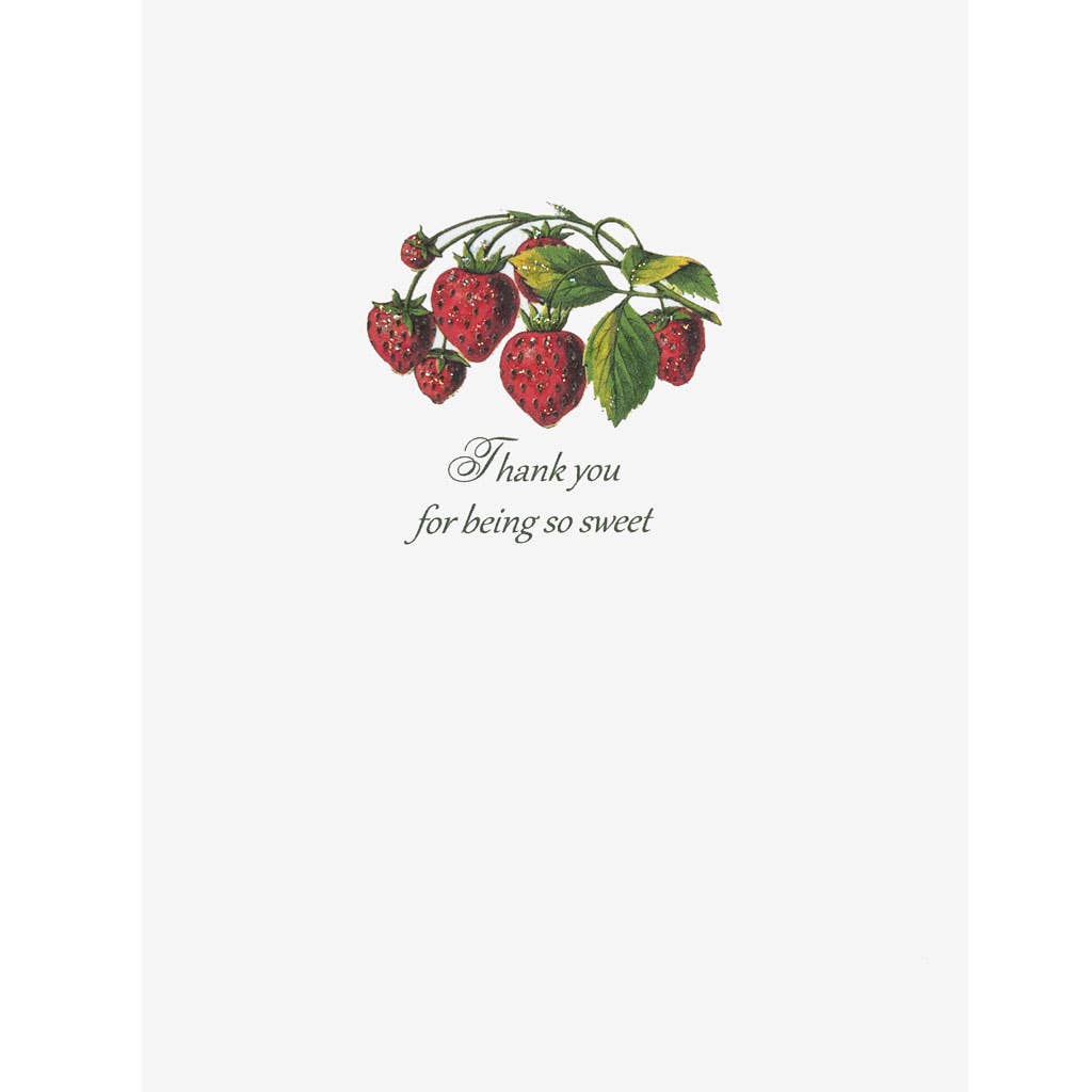 Strawberries Thank You Card - Spiral Circle