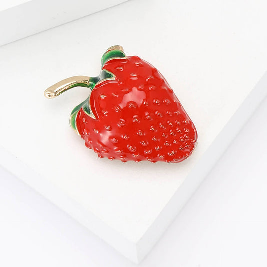 Strawberry Brooch - Spiral Circle