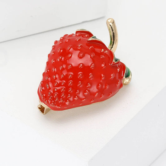 Strawberry Brooch - Spiral Circle