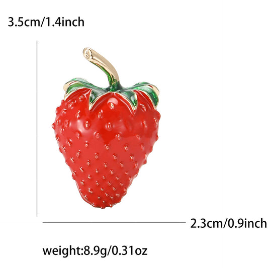 Strawberry Brooch - Spiral Circle