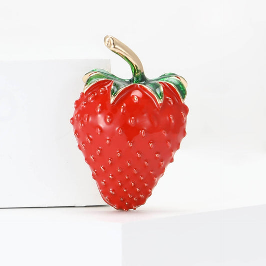 Strawberry Brooch - Spiral Circle