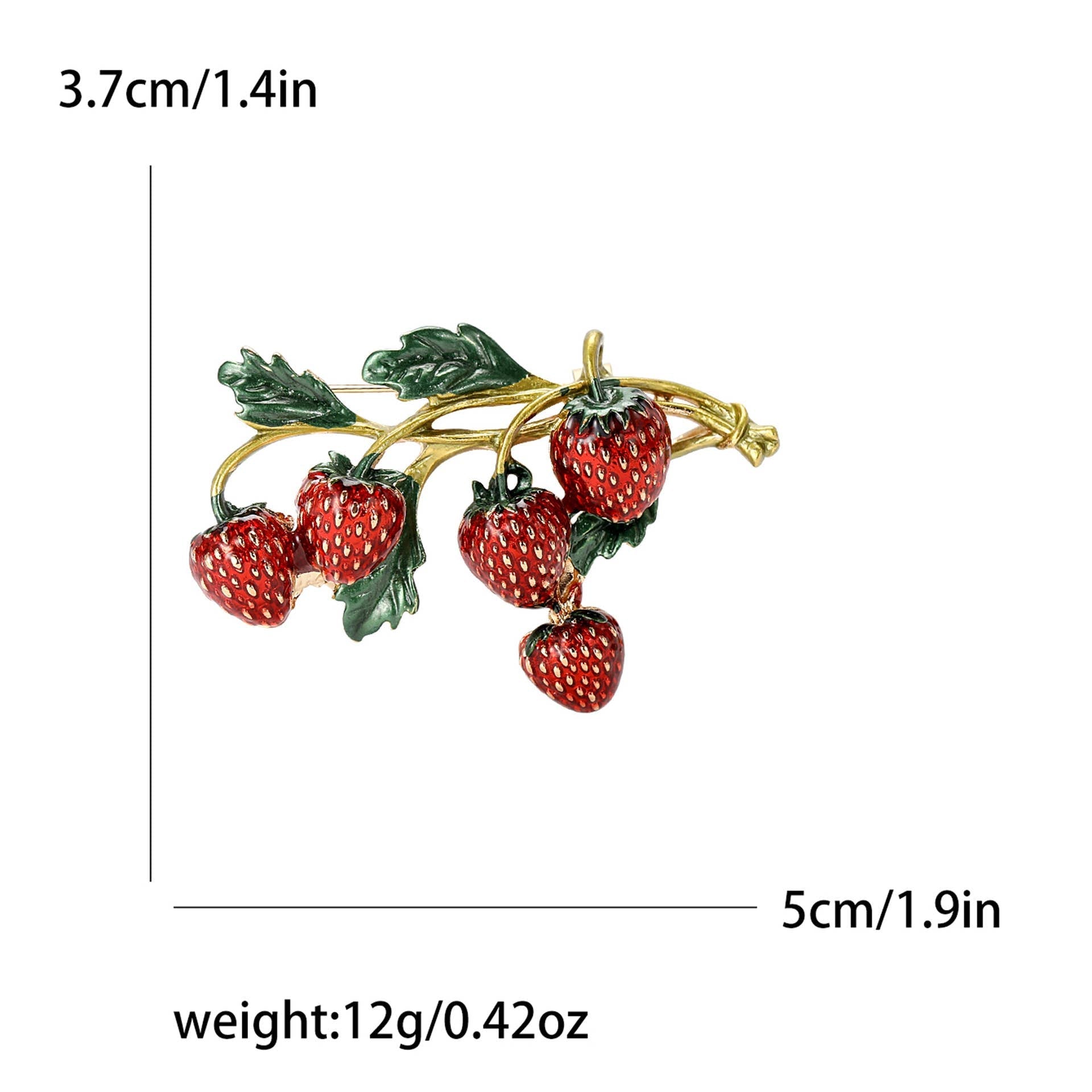 Strawberry Cluster Brooch - Spiral Circle