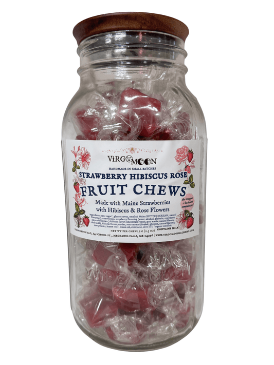 Strawberry Hibiscus Rose Fruit Chews - Bulk - Loose Candies - Spiral Circle