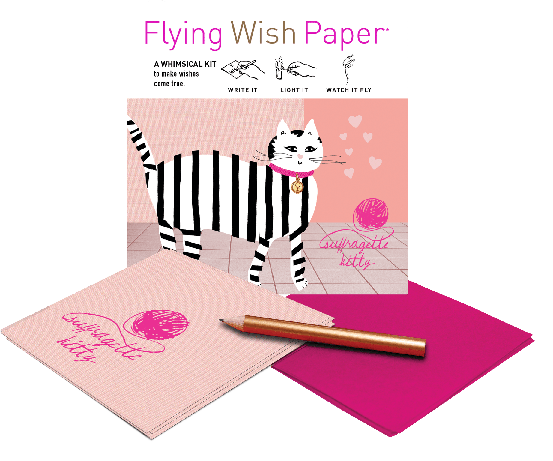 SUFFRAGETTE KITTY / Mini kit with 15 Wishes + accessories - Spiral Circle