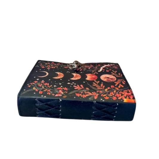 Sun Moon Leather Journal Travel Book Grimoire Celtic Gifts - Spiral Circle