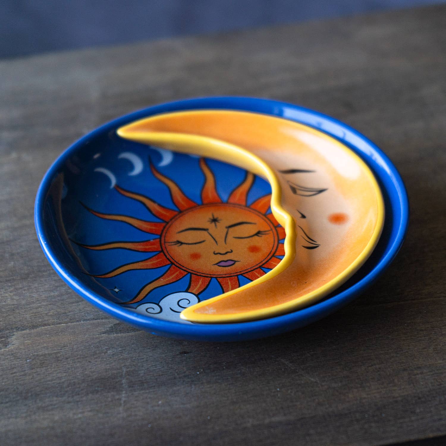 Sun & Moon Trinket Dish - Spiral Circle