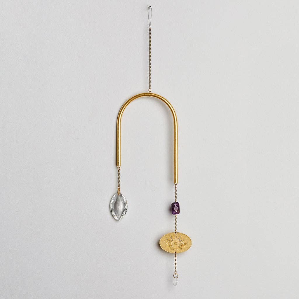 Suncatcher - Evil Eye/Amethyst - Spiral Circle