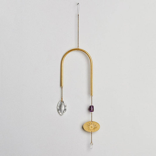 Suncatcher - Evil Eye/Amethyst - Spiral Circle