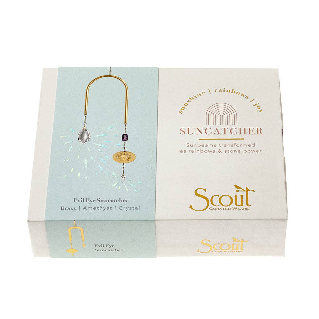 Suncatcher - Evil Eye/Amethyst - Spiral Circle