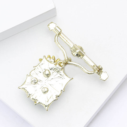 Sunflower in Frame Brooch - Spiral Circle