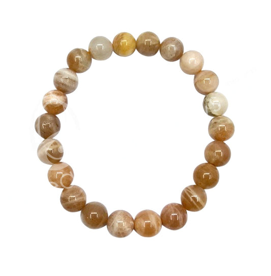 Sunstone Beaded Bracelet | Cheer and Leadership | 8mm - Spiral Circle