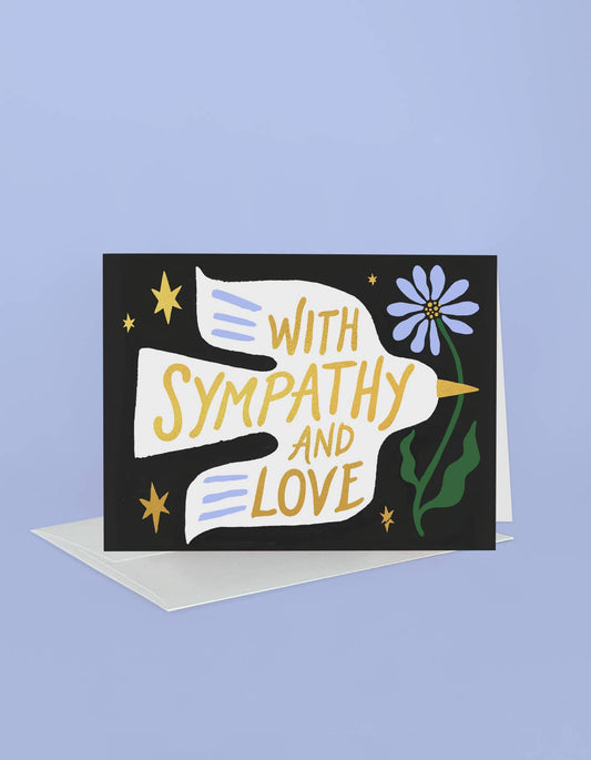 Sympathy Dove Greeting Card - Spiral Circle