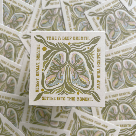 Take A Deep Breath Vinyl Sticker - Spiral Circle
