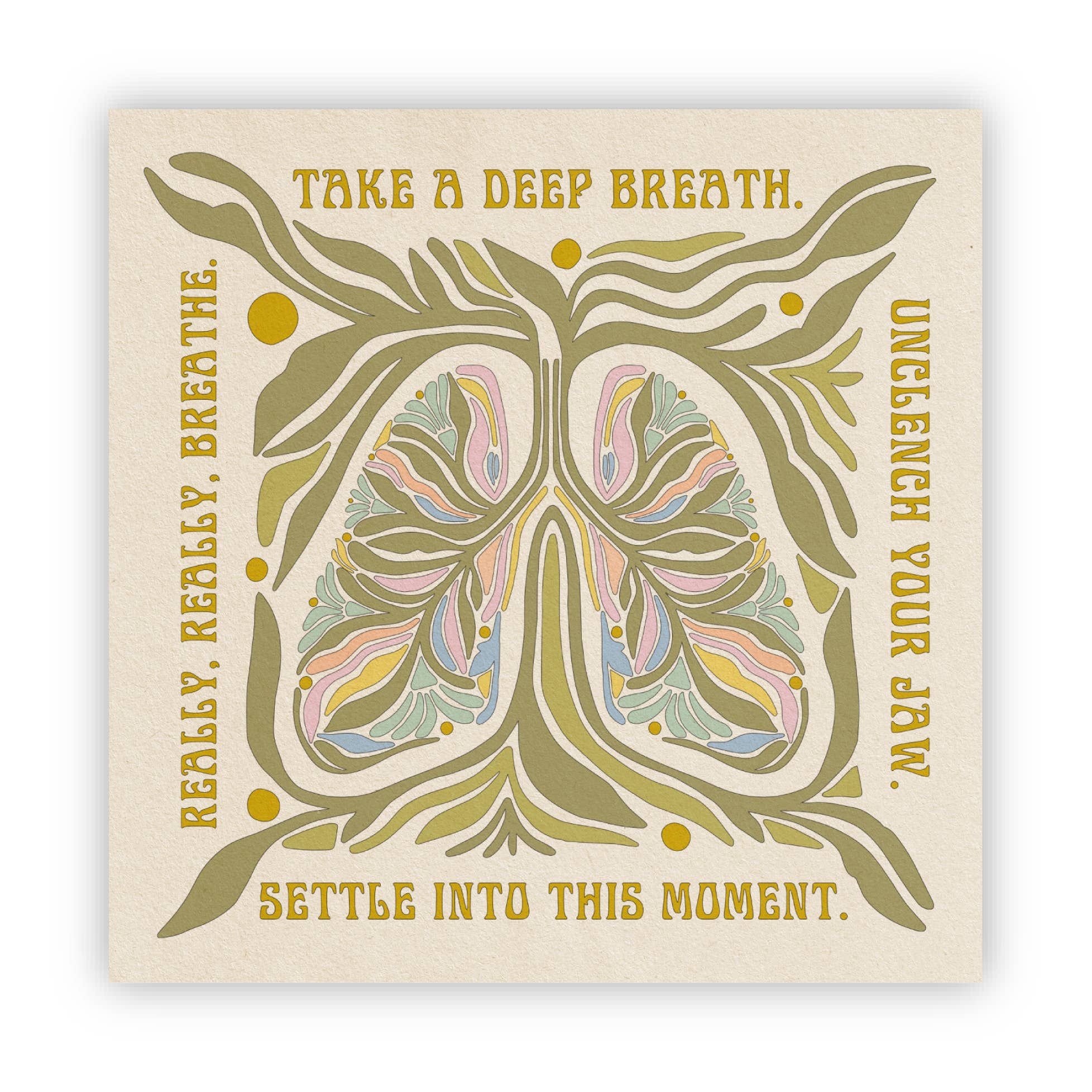 Take A Deep Breath Vinyl Sticker - Spiral Circle