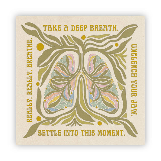 Take A Deep Breath Vinyl Sticker - Spiral Circle