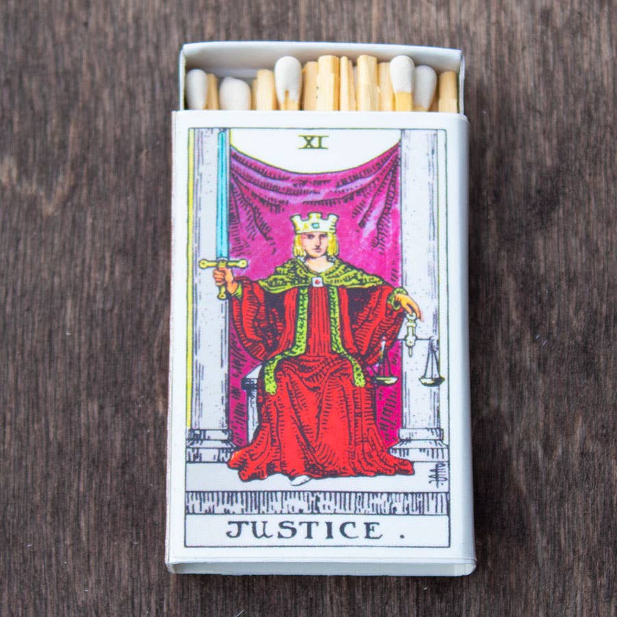 Tarot Matchbox - Justice - Spiral Circle