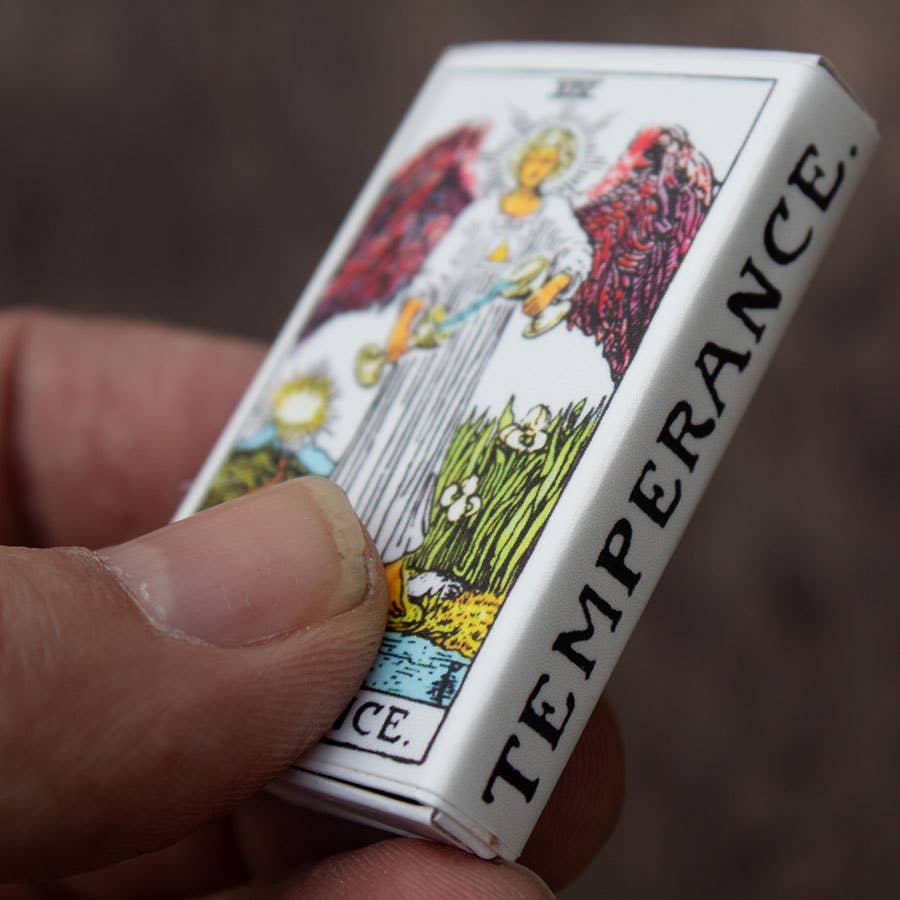 Tarot Matchbox - Temperance • Candle Accessories - Spiral Circle
